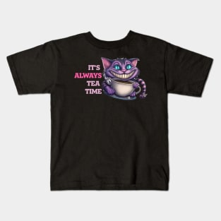 It's Always Tea Time - Cheshire Cat Kids T-Shirt